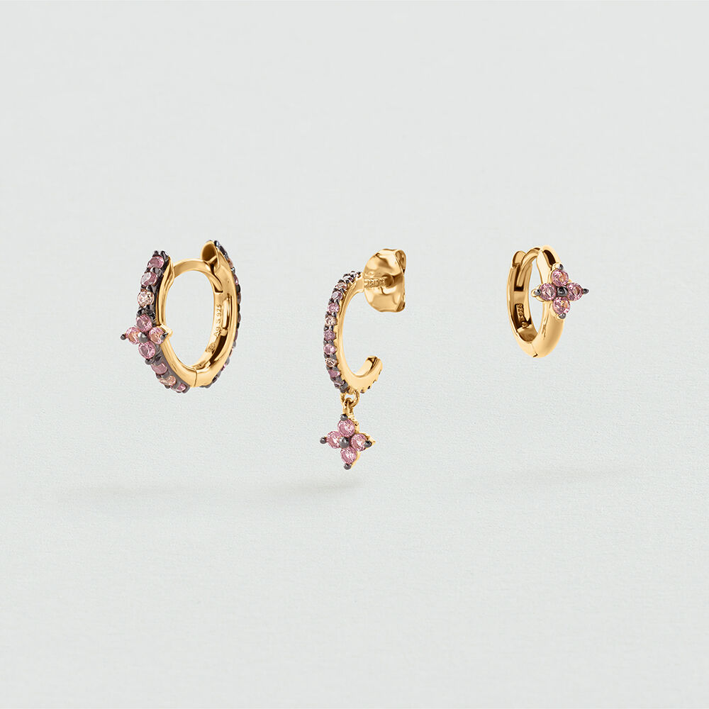 Earring set EAR20BELOVED - Pink / Gold - Beloved  | Agatha
