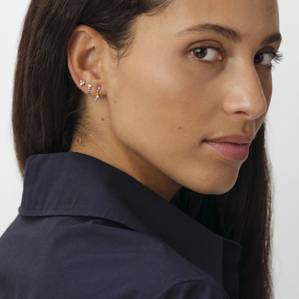 Piercing stud AMAS - Green / Purple - Piercings  | Agatha