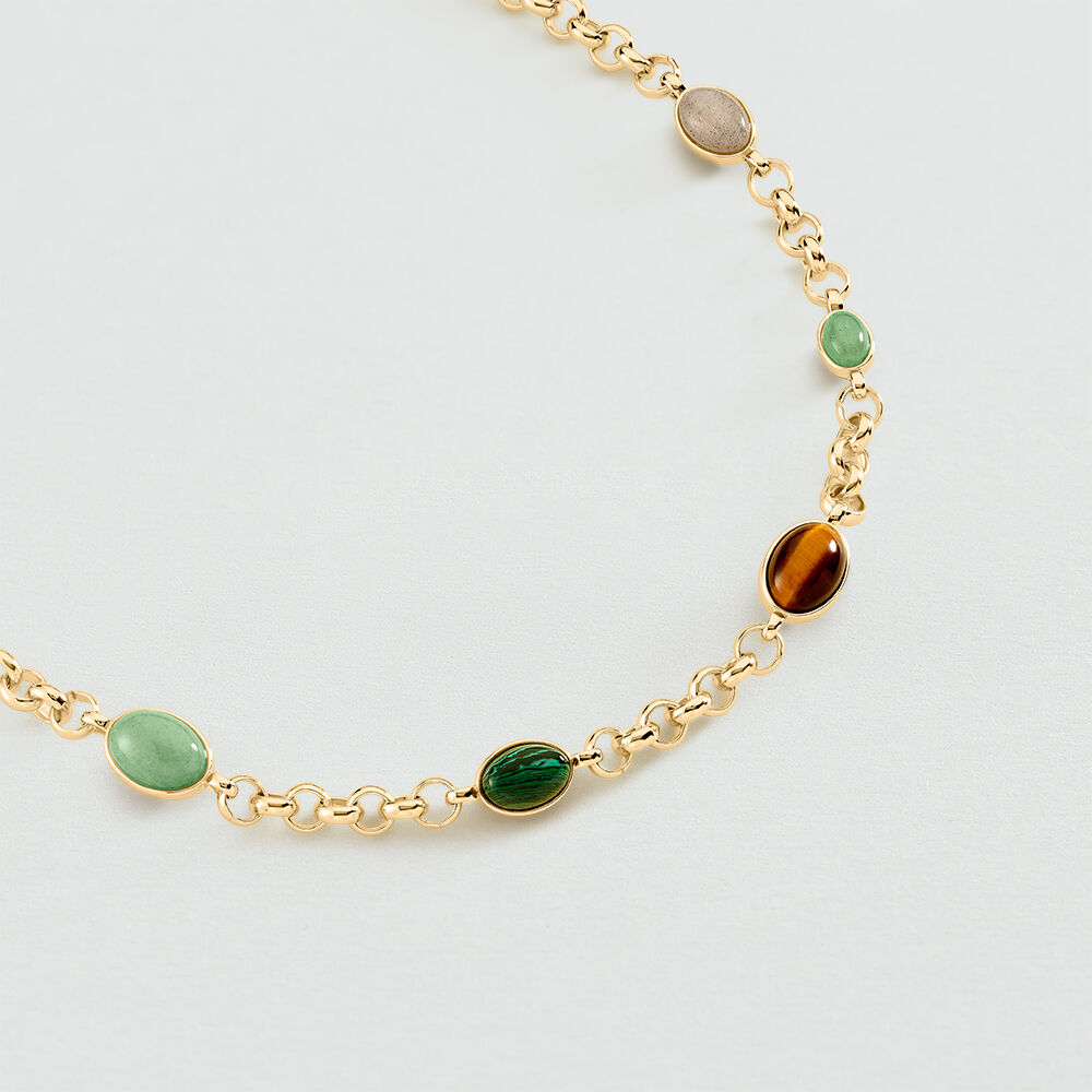 Choker necklace RHEA - Multicolor / Gold - Choker necklace  | Agatha