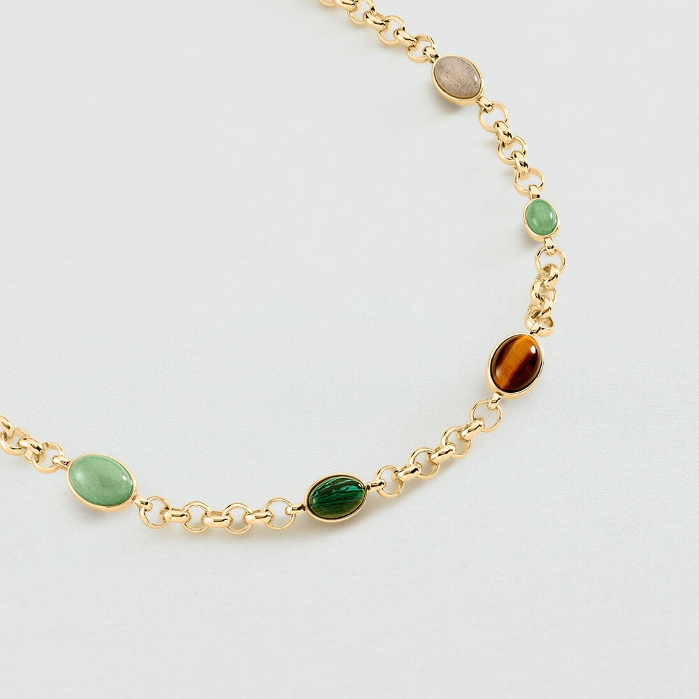 Choker necklace RHEA - Multicolor / Gold - Choker necklace  | Agatha