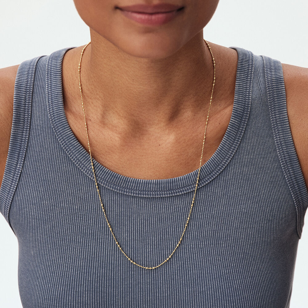 Long necklace CHA&Icirc;NE BOULE - Golden - All Talismans  | Agatha