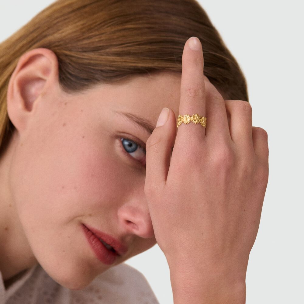 Large ring BLOSSOM - Golden - Jewellery  | Agatha
