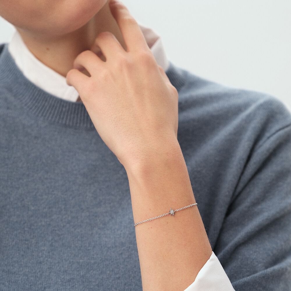 Link bracelet OURSE - Crystal / Silver - Bracelets  | Agatha
