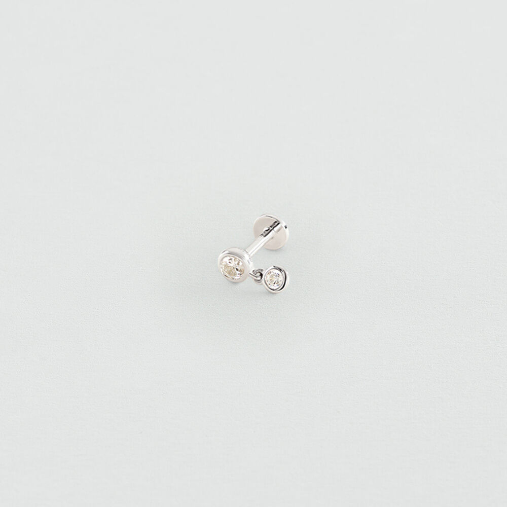 Piercing stud MIX & MATCH - Crystal / Silver - Genuine silver  | Agatha