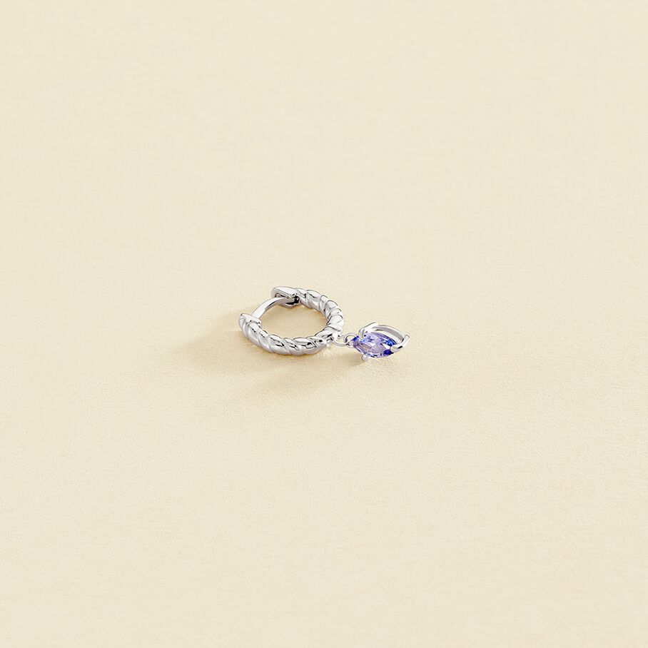 Hoop piercing MAMBA - Lavender / Silver - All jewellery  | Agatha
