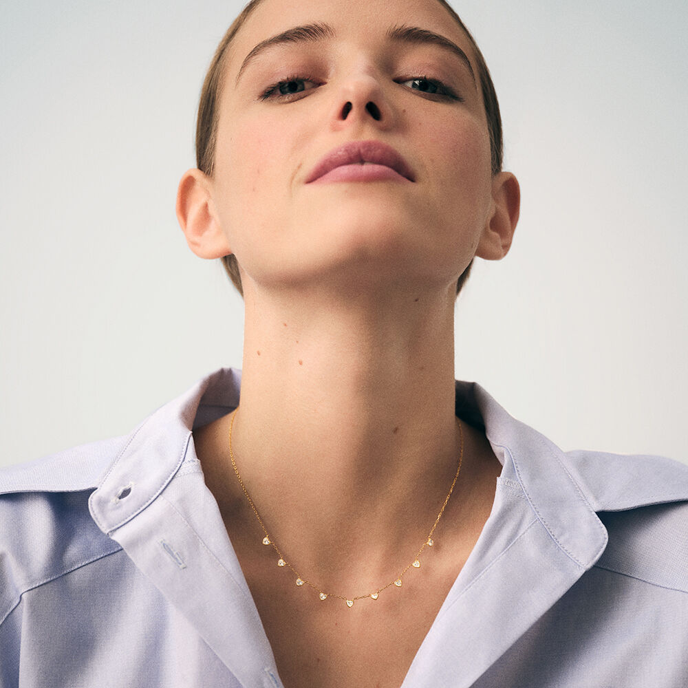 Choker necklace ADOREE - Crystal / Golden - Choker necklace  | Agatha