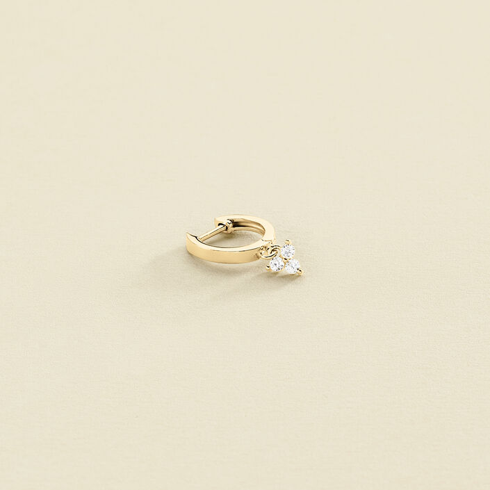 Hoop piercing CRIOPUNT - Crystal / Gold - All jewellery  | Agatha