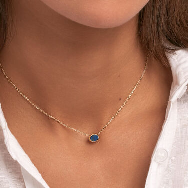 Choker necklace ATMA - Lapis/ blue - All jewellery  | Agatha