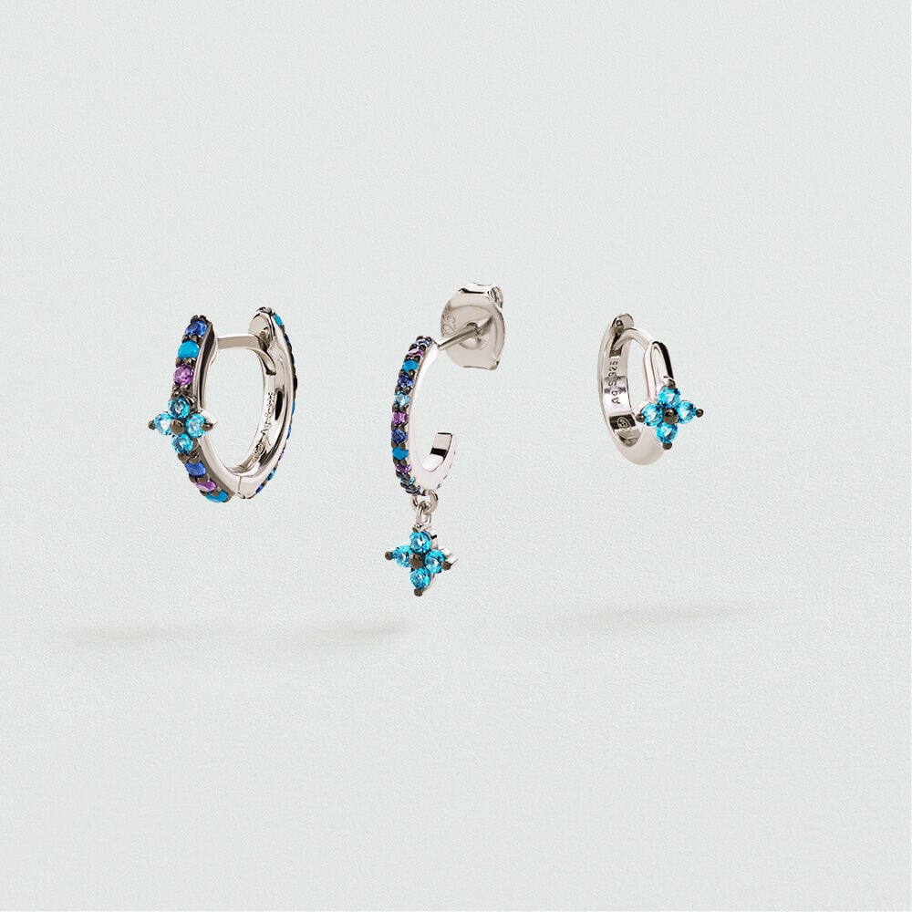 Earring set BELOVED MIX & MATCH - Multicolor / Silver - Genuine silver  | Agatha