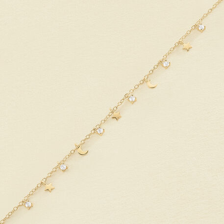 Link bracelet LUNITAS - Crystal / Golden - All bracelets  | Agatha