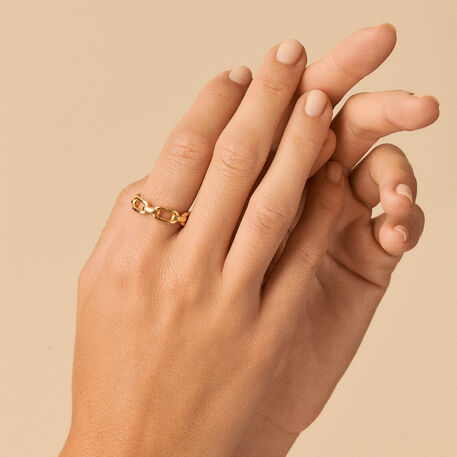 Ajustable ring CHAIN - Golden - Ajustable ring  | Agatha