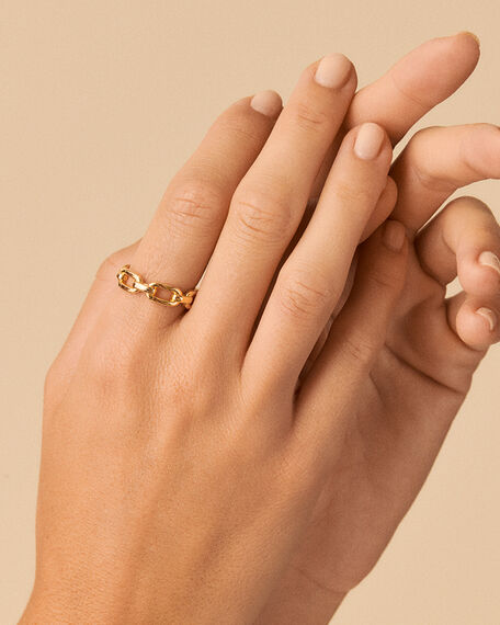 Ajustable ring CHAIN - Golden - Ajustable ring  | Agatha