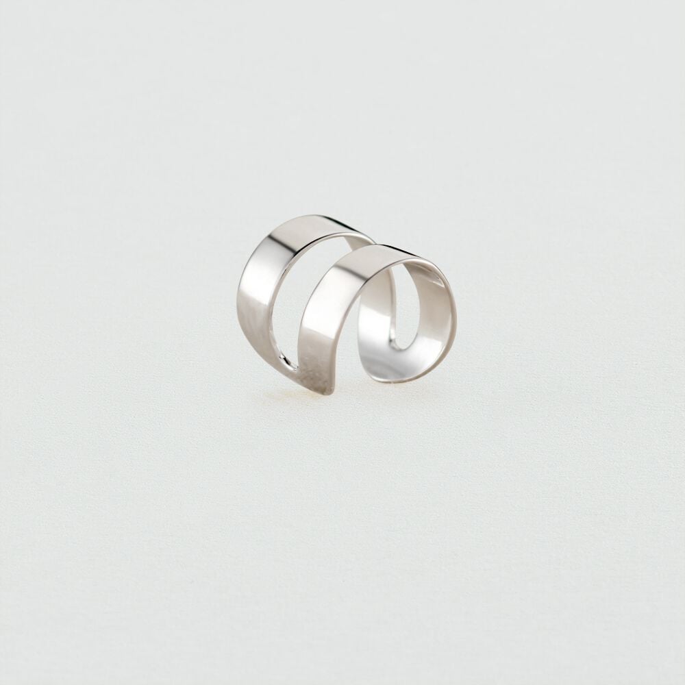 Ear cuff DOBLE ARO - Silver - Outlet  | Agatha