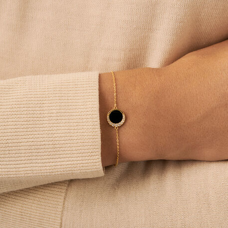 Link bracelet MOONONYX - Onyx - All bracelets  | Agatha