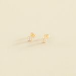 Stud earrings BELOVED - Crystal / Golden - All earings  | Agatha