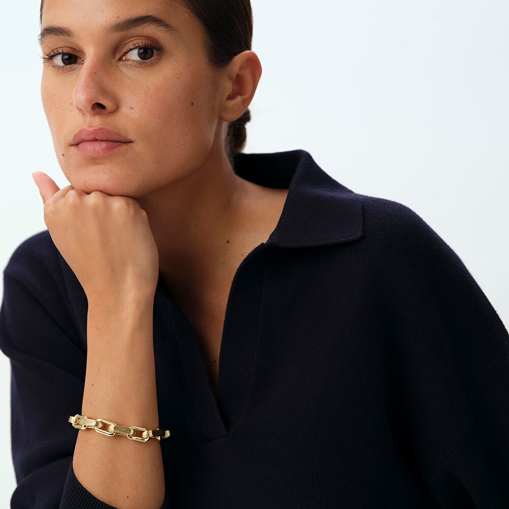 Link bracelet HAUSSMANN - Golden - BACKSTAGE  | Agatha