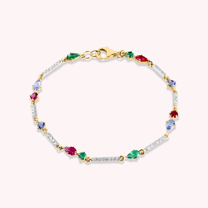 Link bracelet ASTRE - Multicolor / Gold - All bracelets  | Agatha