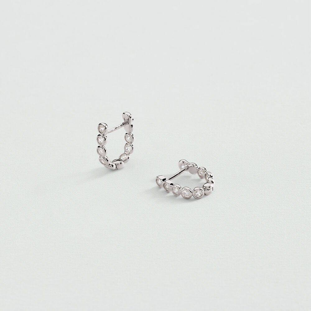 Hoops OD&Eacute;ON - Crystal / Silver - Earrings  | Agatha