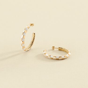 Hoops BRIGITTE - Ivory / Gold - All jewellery  | Agatha