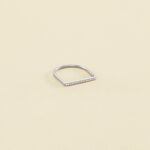 Thin ring BARSHINE - Crystal / Silver - All jewellery  | Agatha