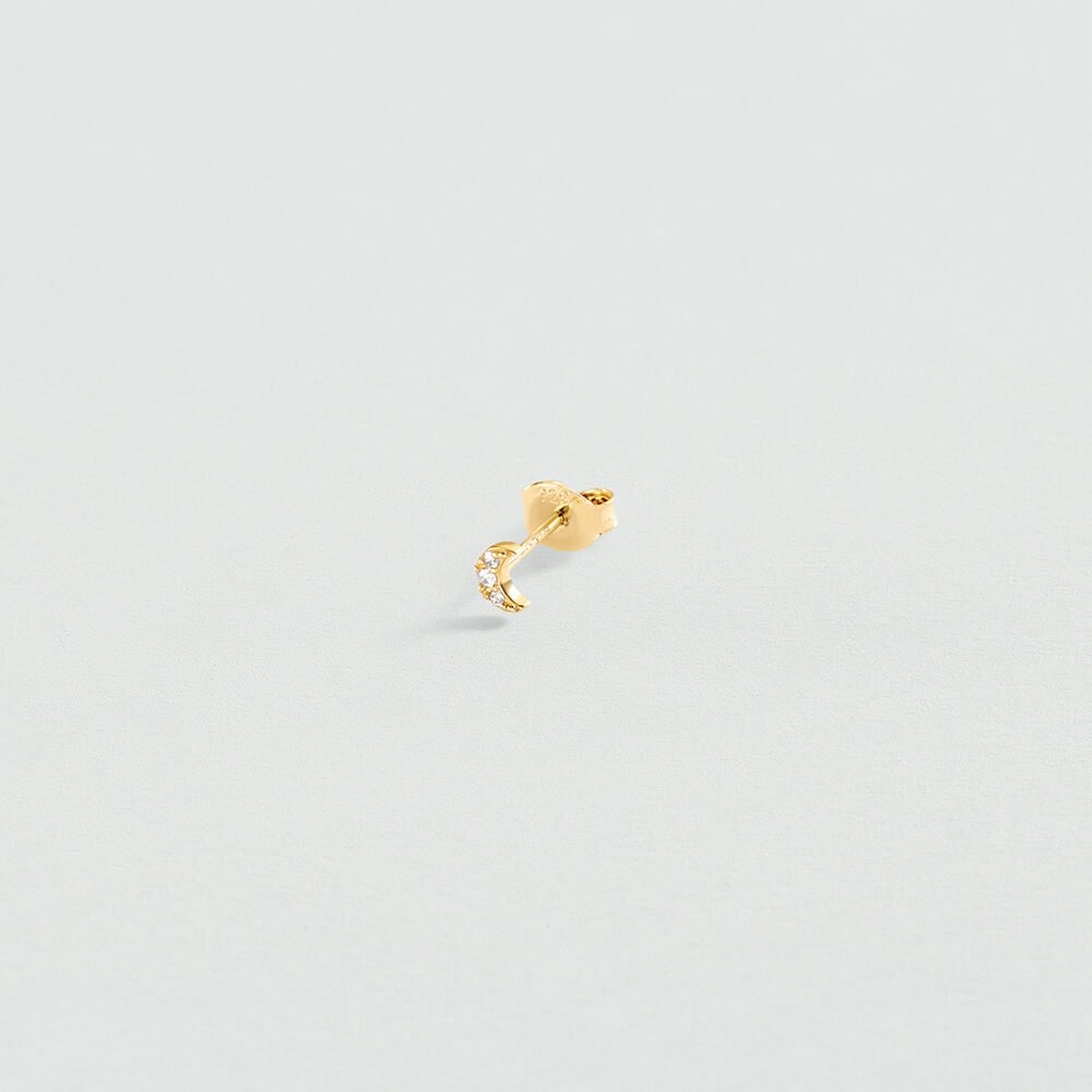 Single stud earring EAR5LUNITA - Crystal / Golden - Earrings  | Agatha