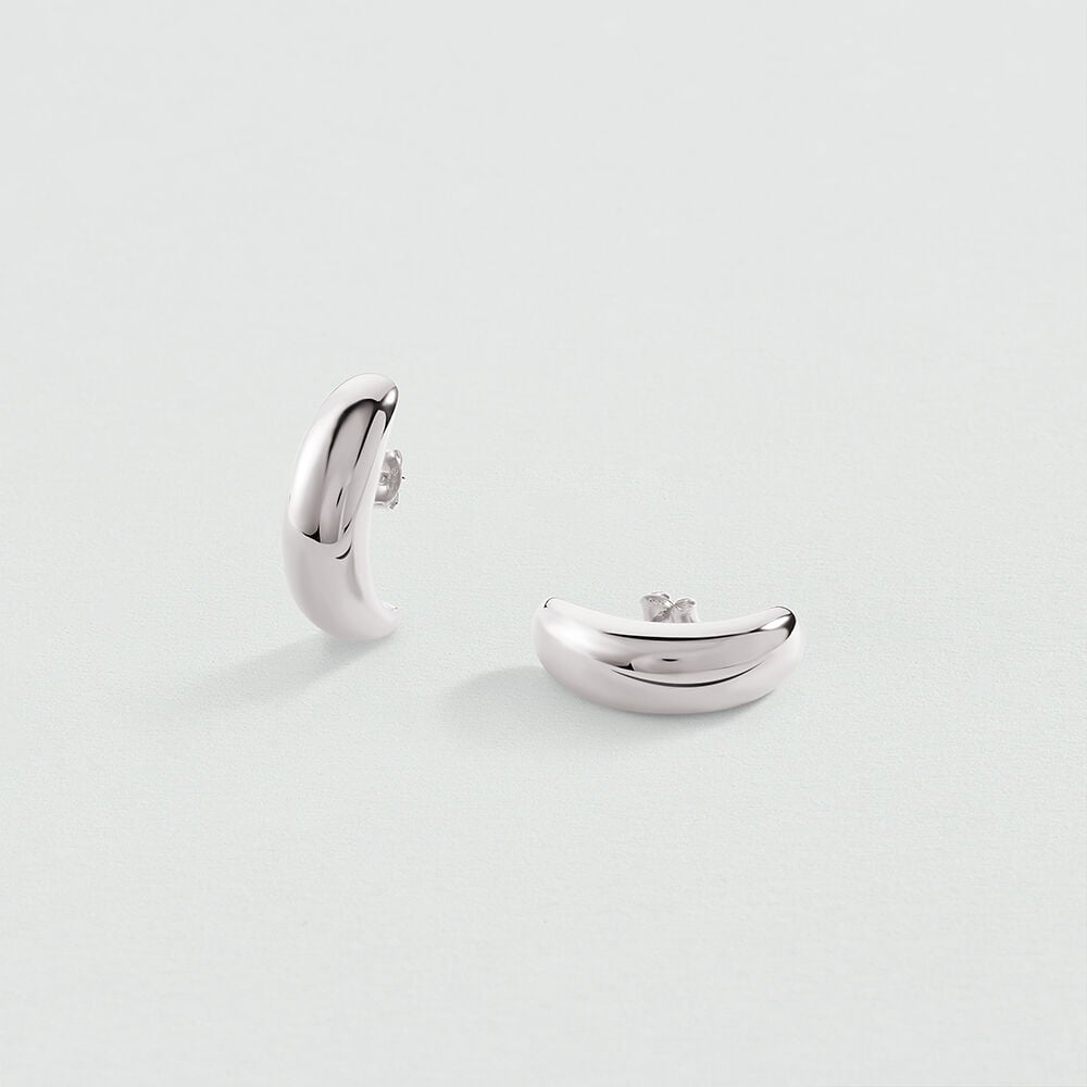 Hoops RUE DE SEINE - Silver - Earrings  | Agatha