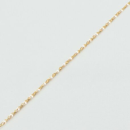 Link bracelet SMARTY - White / Gold - 9:42  | Agatha