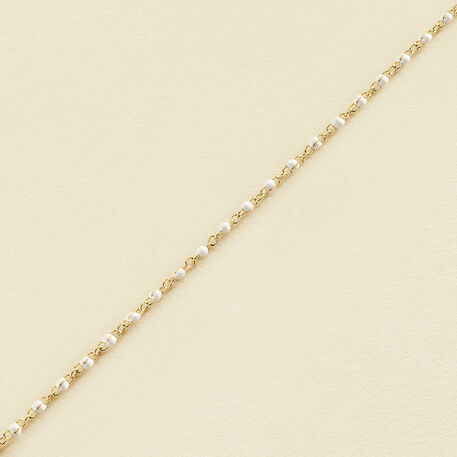 Link bracelet SMARTY - White / Gold - 9:42  | Agatha