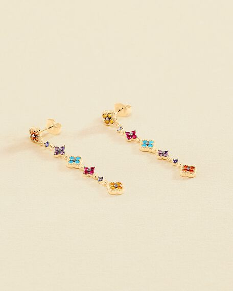 Long earrings BELOVED - Multicolor / Gold - All jewellery  | Agatha