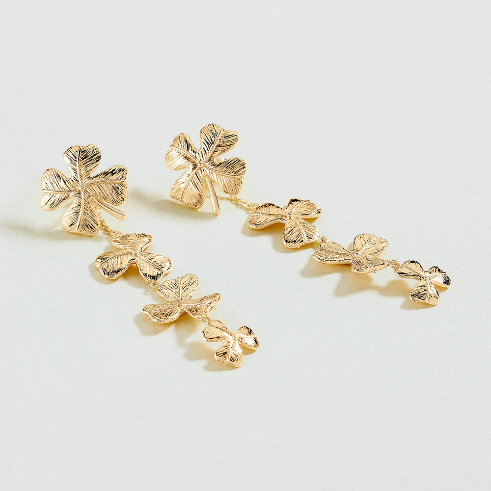 Long earrings FELICIA - Golden - Earrings  | Agatha