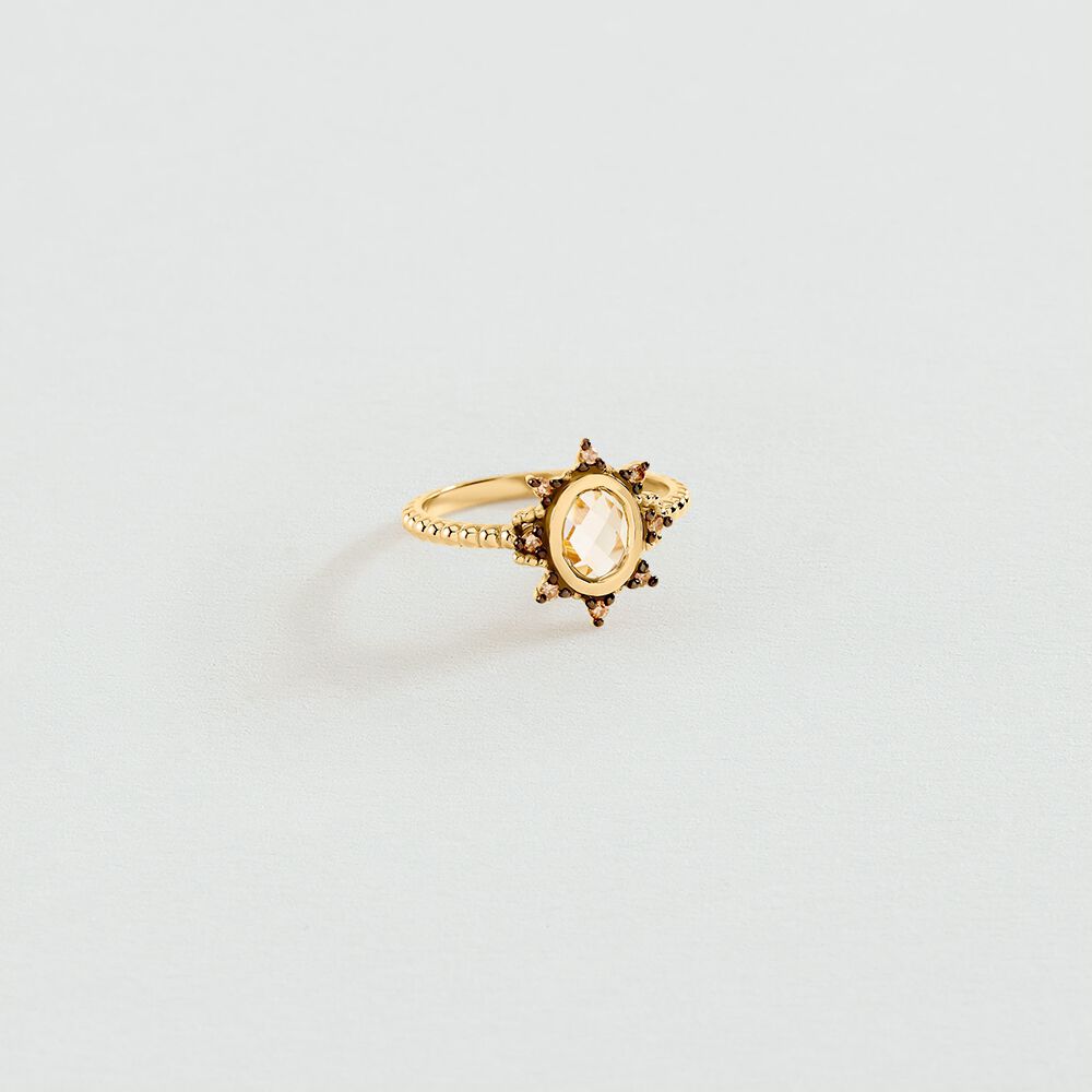 Thin ring DIAMONDS - Blue / Gold - Jewellery  | Agatha