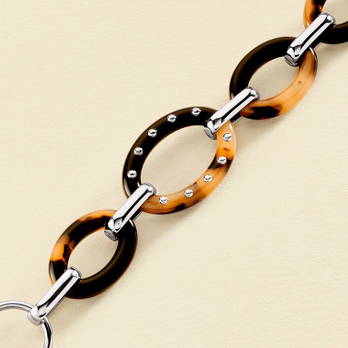 Link bracelet BOUCLE - Tortoise / Black - All jewellery  | Agatha