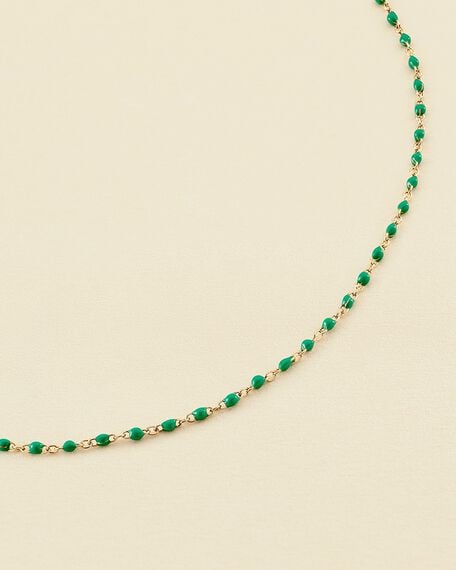 Choker necklace SMARTY - Green / Golden - All jewellery  | Agatha