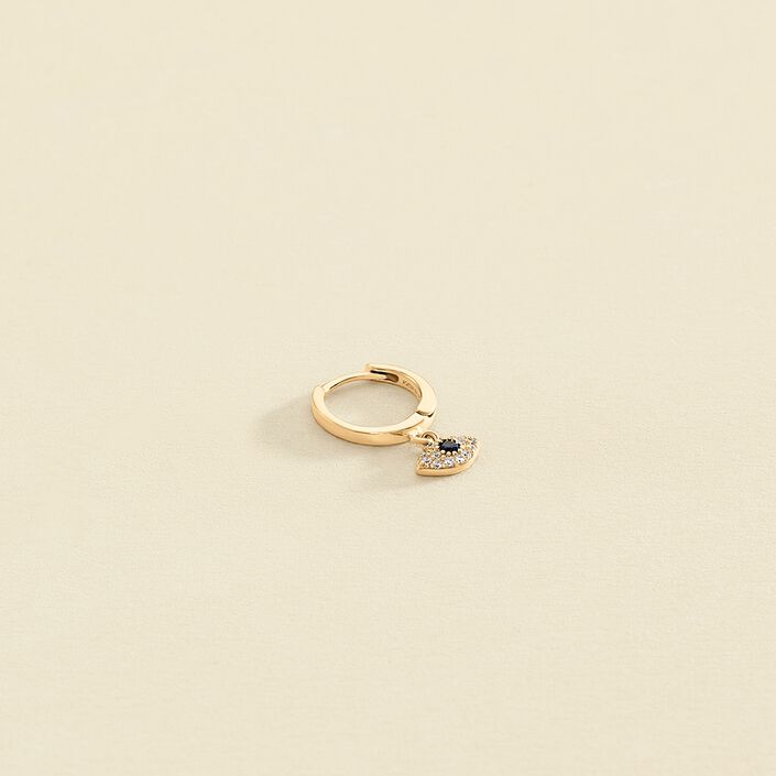 Hoop piercing NAZAR - Crystal / Golden - All jewellery  | Agatha