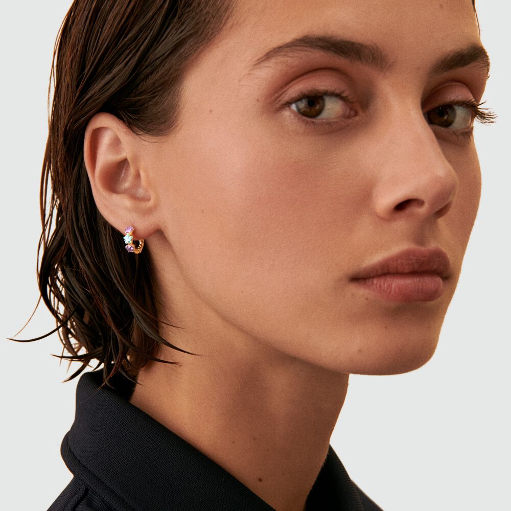 Hoop piercing SPACEAGE - Multicolor / Gold - Hoop piercing  | Agatha