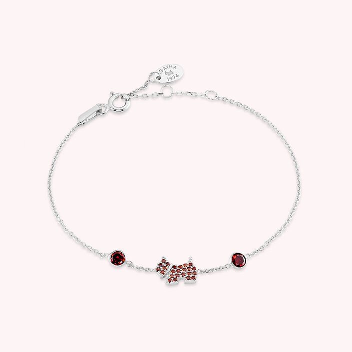 Link bracelet GOLDSCOT - Red / Silver - All bracelets  | Agatha