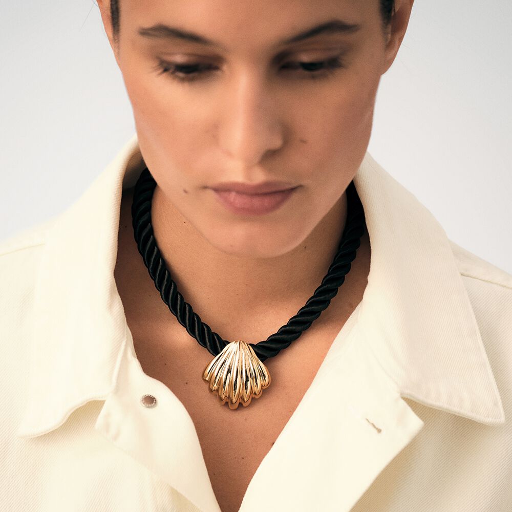 Choker necklace N-13 - Black / Gold - Choker necklace  | Agatha