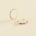 Hoops ARCO - Multicolor / Gold - All earings  | Agatha