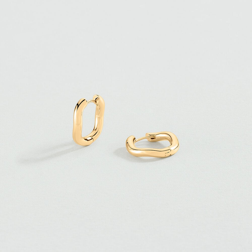 Hoops WAVY HOOPS - Golden - Earrings  | Agatha