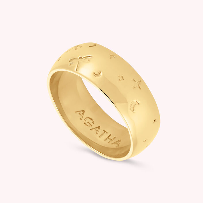 Large ring FLY - Golden - All jewellery  | Agatha