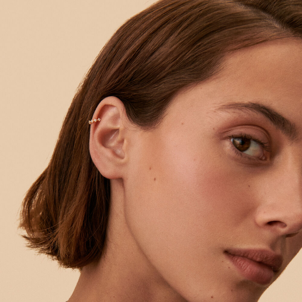 Ear cuff OFEE - Crystal / Golden - Ear cuff  | Agatha