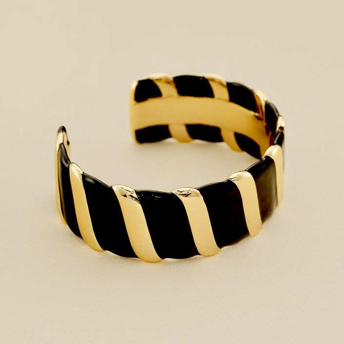 Cuff SESHA - Black / Gold - All bracelets  | Agatha