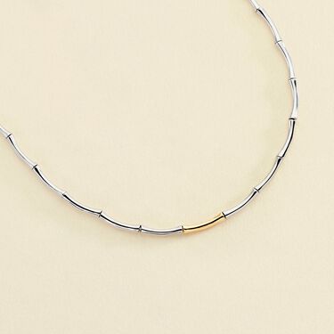 Choker necklace BAMBOO - Silver / Gold - 13:01  | Agatha
