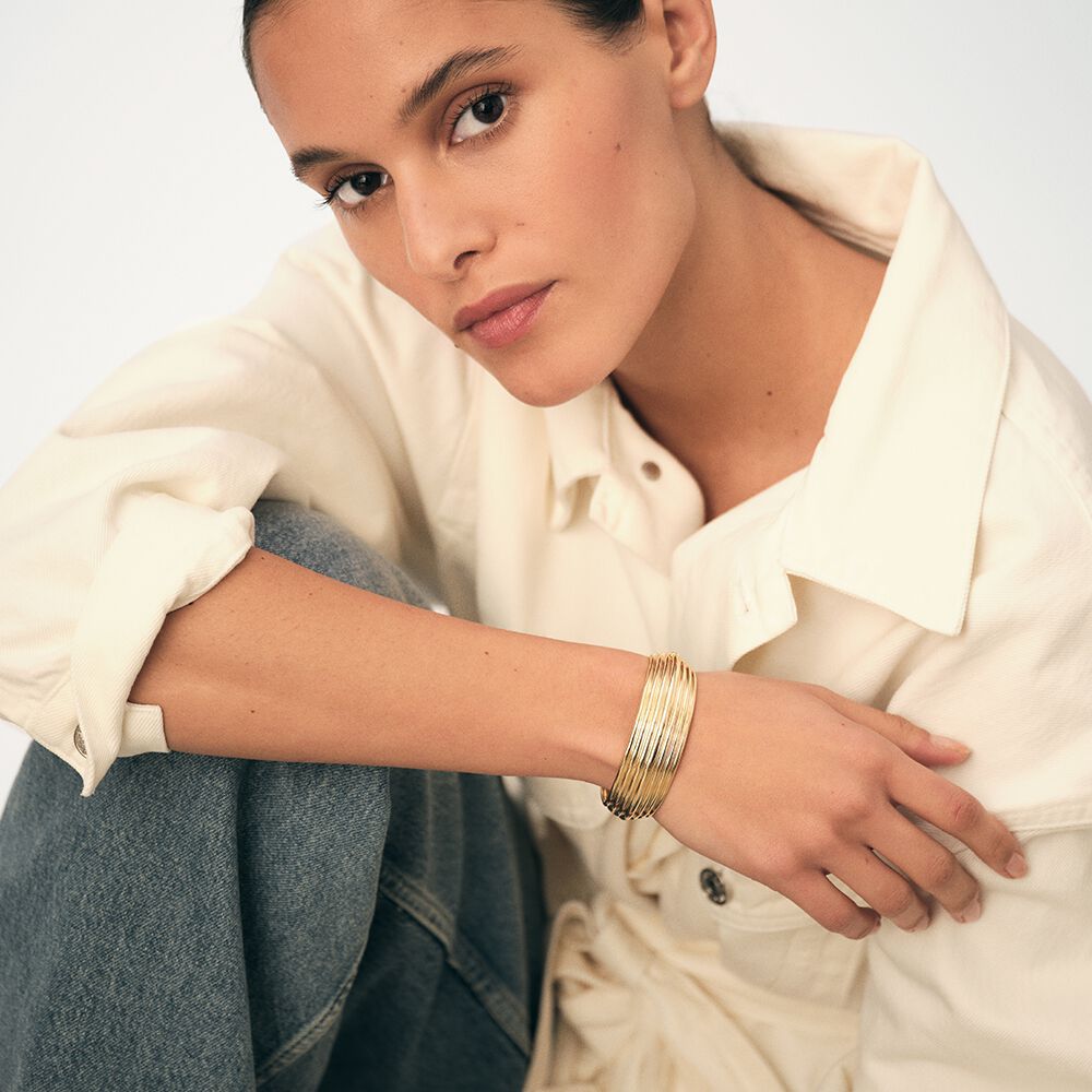 Cuff N-13 - Golden - Bracelets  | Agatha