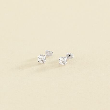 Stud earrings SOL - Crystal / Silver - All earings  | Agatha