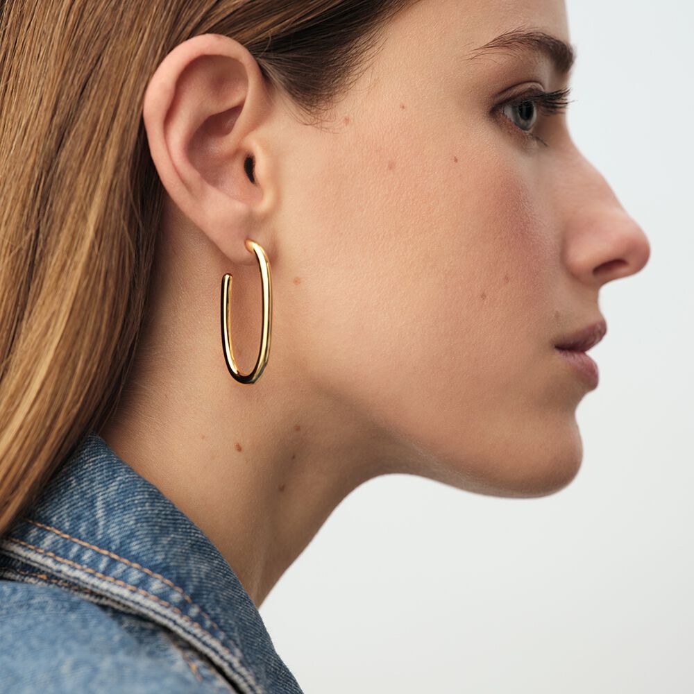 Hoops CHAIN - Golden - Earrings  | Agatha