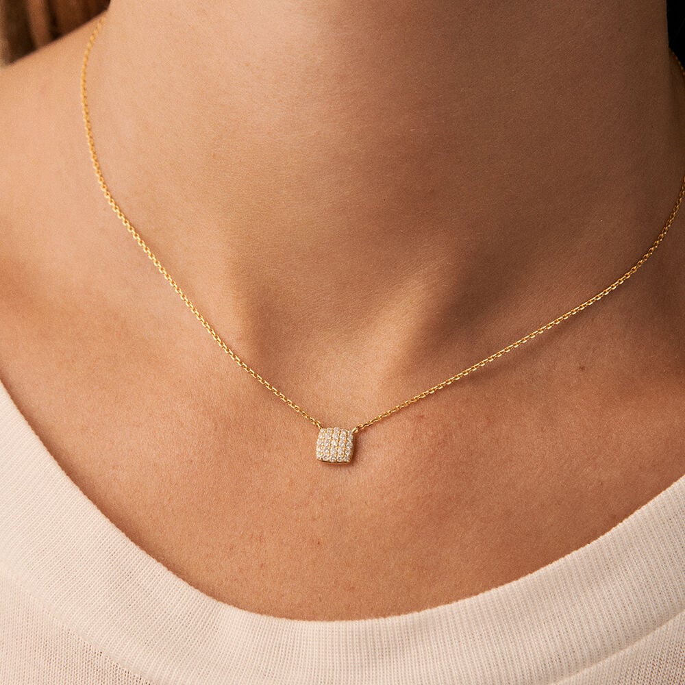 Choker necklace GLORIA - Crystal / Golden - Choker necklace  | Agatha