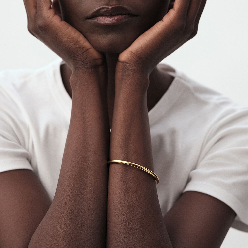 Bangle LISA - Golden - Genuine silver  | Agatha