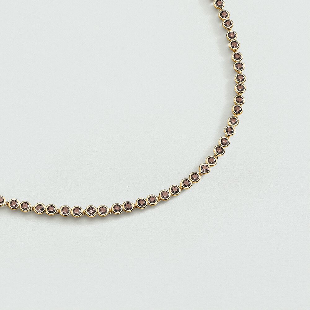 Choker necklace ADAMAS - Grey / Gold - Choker necklace  | Agatha