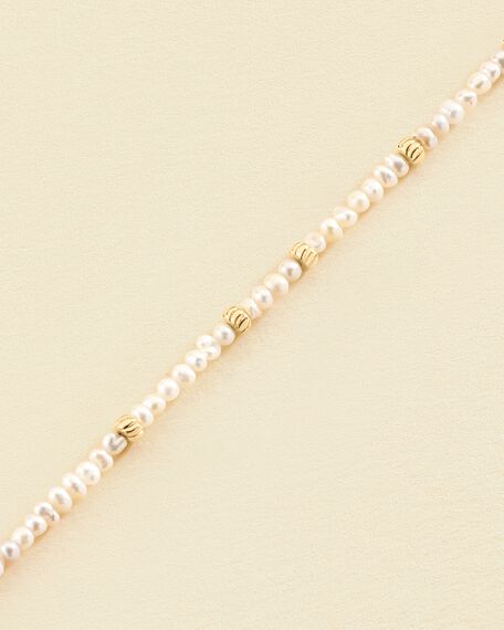 Link bracelet DIONE - Pearl / Gold - Bracelets  | Agatha